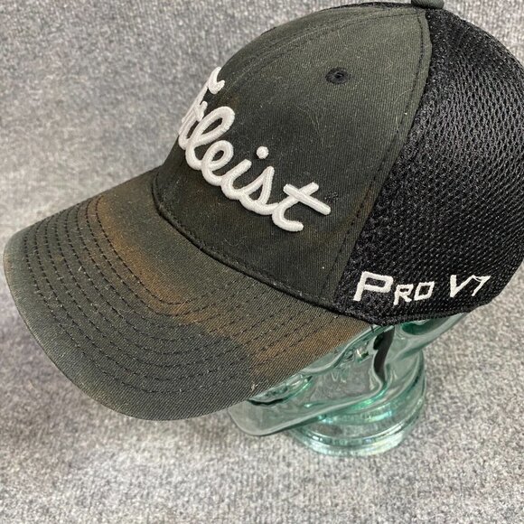 Titleist Footjoy Hat S / M Black Pro V1 New Era Mesh - Picture 2 of 5